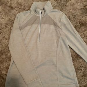 Light grey athletic quarter zip up jacket
